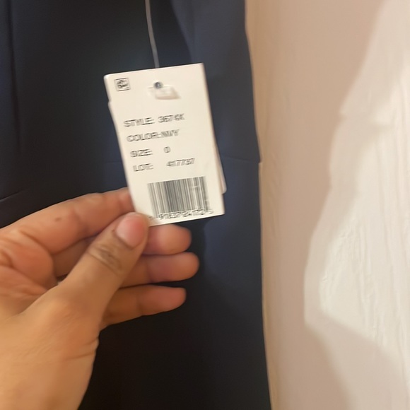 Navy Side-Slit Sleeveless Maxi Dress - Picture 5 of 9